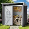 Shintenchi 6x4 FT Outdoor Storage Shed with Window, Outdoor Waterproof Storage Shed Metal Garden Shed with Lockable Single Door, Weather Resistant Tool Storage House Shed for...