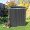 Vongrasig 5 x 3 x 6 FT Outdoor Storage Shed Clearance, Metal Garden Shed with Large Window and Lockable Door, Anti-Corrosion Waterproof Tool Shed for Backyard Patio, Lawn (Dark...