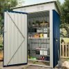 5x3 ft Outdoor Storage Shed & Tool Shed, Metal Garden Shed with Sloping Roof and Lockable Door, Compact Utility Shed for Backyard, Patio, Garden Storage, Blue