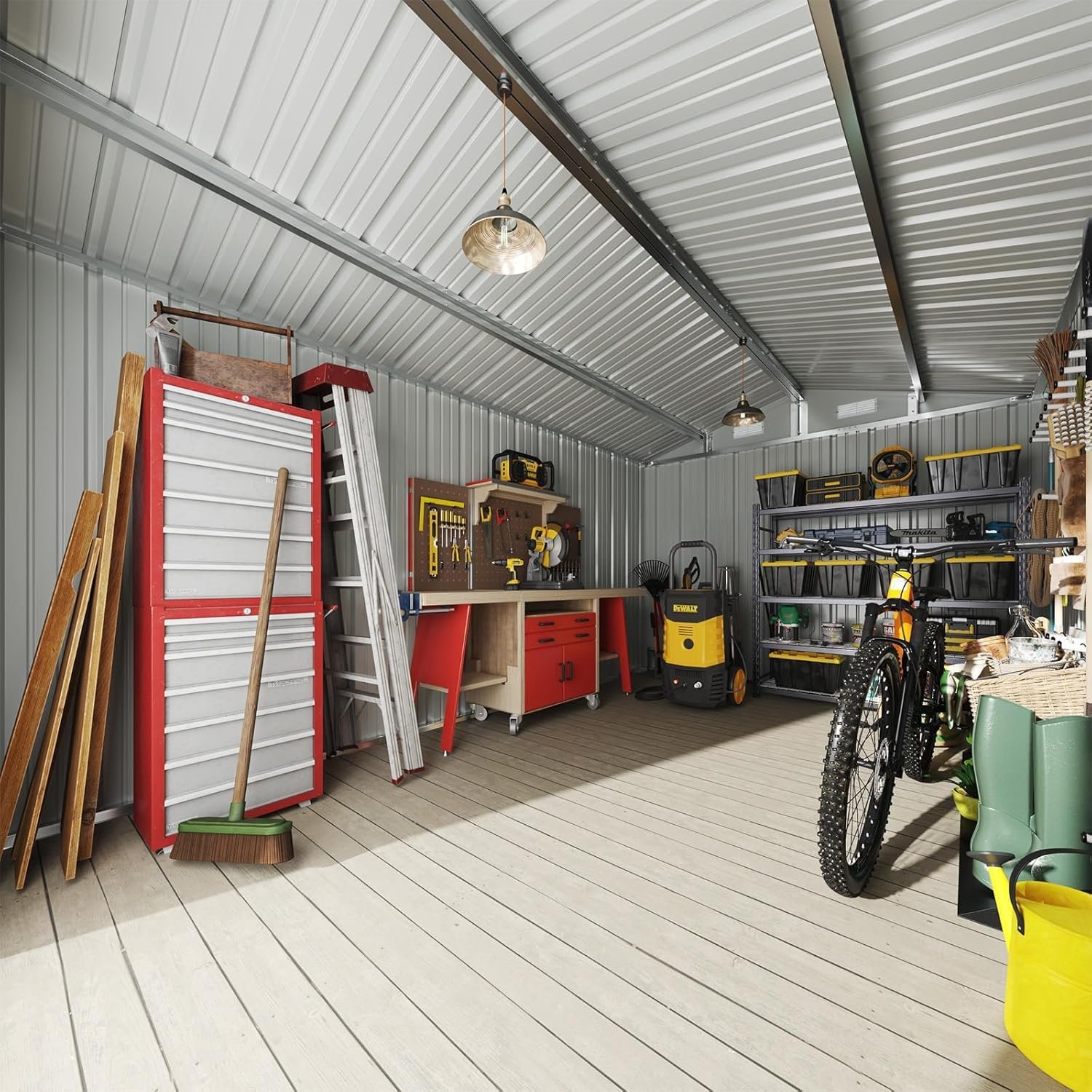 Aoxun 10 x 12FT Outdoor Storage Shed with Double Hinged Large Door Utility Garden Shed with Lockable Door & Sloped Roof Metal Sheds Outdoor Storage for Garden, Backyard, Patio... Aoxun 10 x 12FT Outdoor Storage Shed with Double Hinged Large Door Utility Garden Shed with Lockable Door & Sloped Roof Metal Sheds Outdoor Storage for Garden, Backyard, Patio...