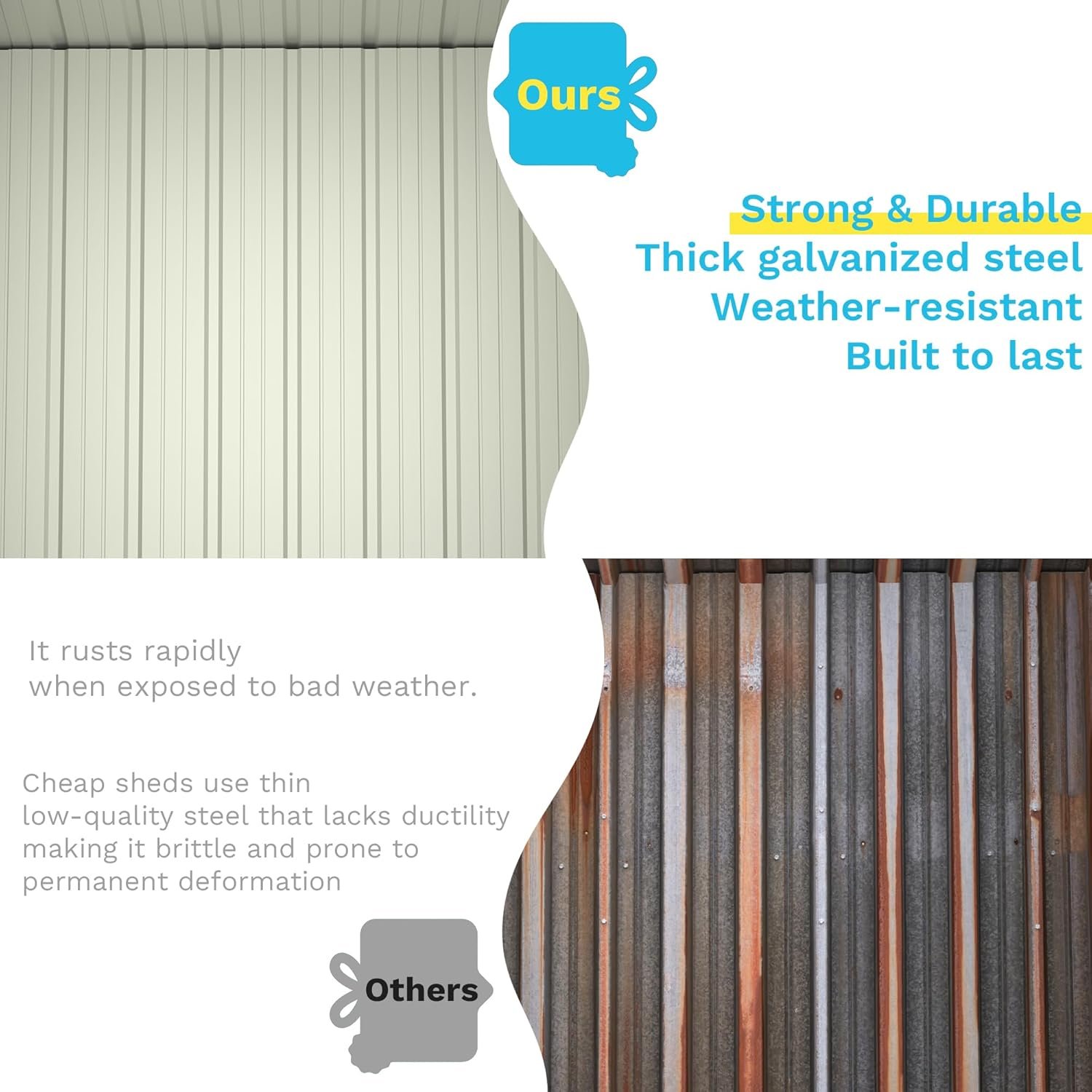 Greesum Outdoor Storage Shed 5 x 3 ft. Utility Tool Shed Metal Storage Garden Shed with Door & Lock for Patio Storage, Brown Greesum Outdoor Storage Shed 5 x 3 ft. Utility Tool Shed Metal Storage Garden Shed with Door & Lock for Patio Storage, Brown