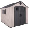 Lifetime 8 x 10 Ft Outdoor Storage Shed, Dual-Wall HDPE Construction, Steel-Reinforced, Skylight and Window with Decorative Shutters, Lockable Doors, Vents, UV-Protected, Desert...