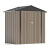 Patiowell 6x4 FT Storage Shed, Outdoor Metal Sheds with Lockable Door and Sloping Roof, Waterproof Outside Utility Garden Tool Shed with Breathable Vents for Patio Lawn...