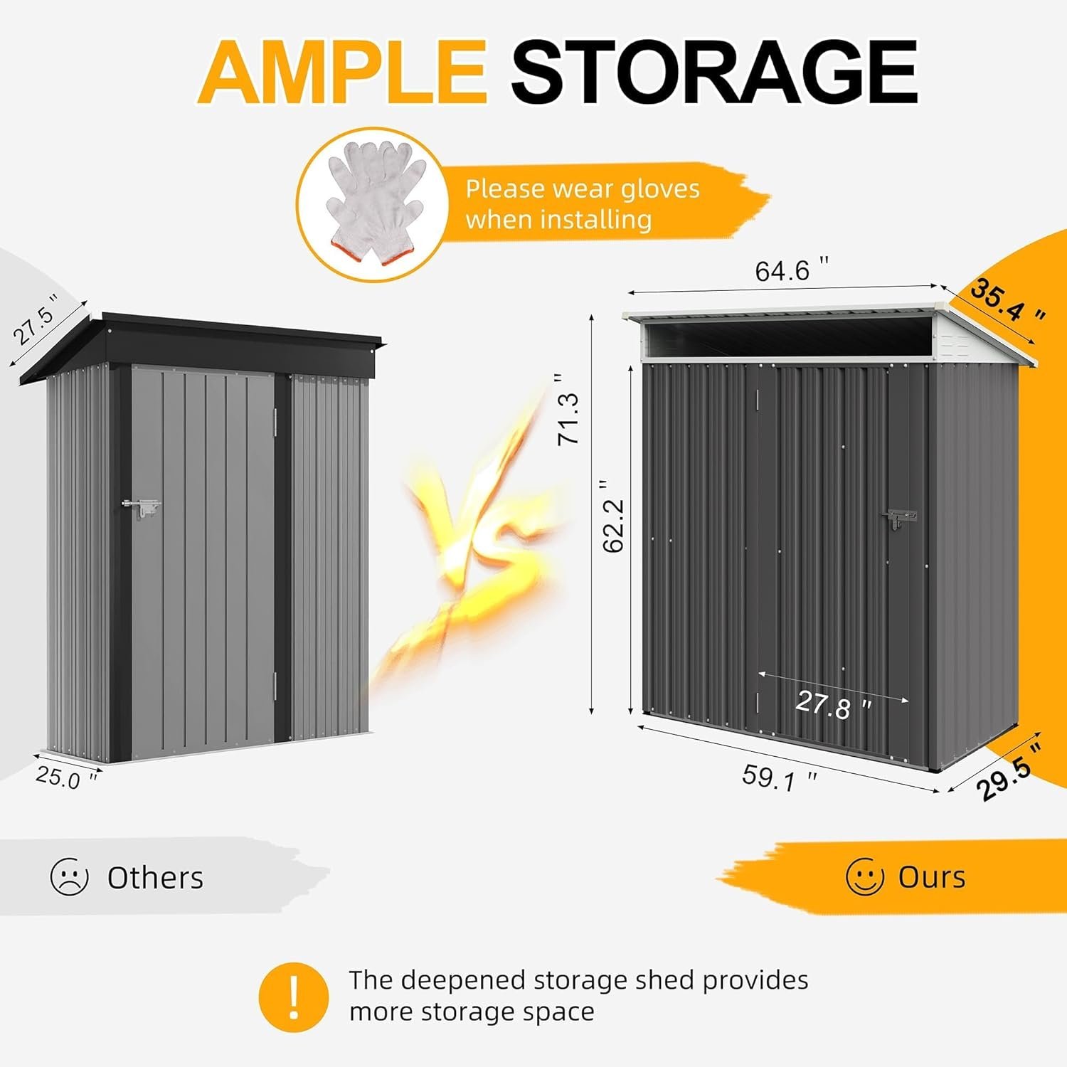 Shintenchi 5x3 FT Outdoor Storage Shed with Window, Outdoor Waterproof Storage Shed Metal Garden Shed with Lockable Single Door, Weather Resistant Tool Storage House Shed for... Shintenchi 5x3 FT Outdoor Storage Shed with Window, Outdoor Waterproof Storage Shed Metal Garden Shed with Lockable Single Door, Weather Resistant Tool Storage House Shed for...