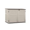 Suncast 5.9 ft. x 3.7 ft Horizontal Stow-Away Storage Shed - Natural Wood-Like Outdoor Storage for Trash Cans and Yard Tools - All-Weather Resin, Hinged Lid, Reinforced Floor -...