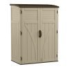 Suncast Outdoor Storage Shed, Water Resistant Resin Vertical Outdoor Storage Cabinet for Patio, Garden Tools, Cushions, & Equipment, Weatherproof Multi-Wall Design, 54 cu. ft.,...