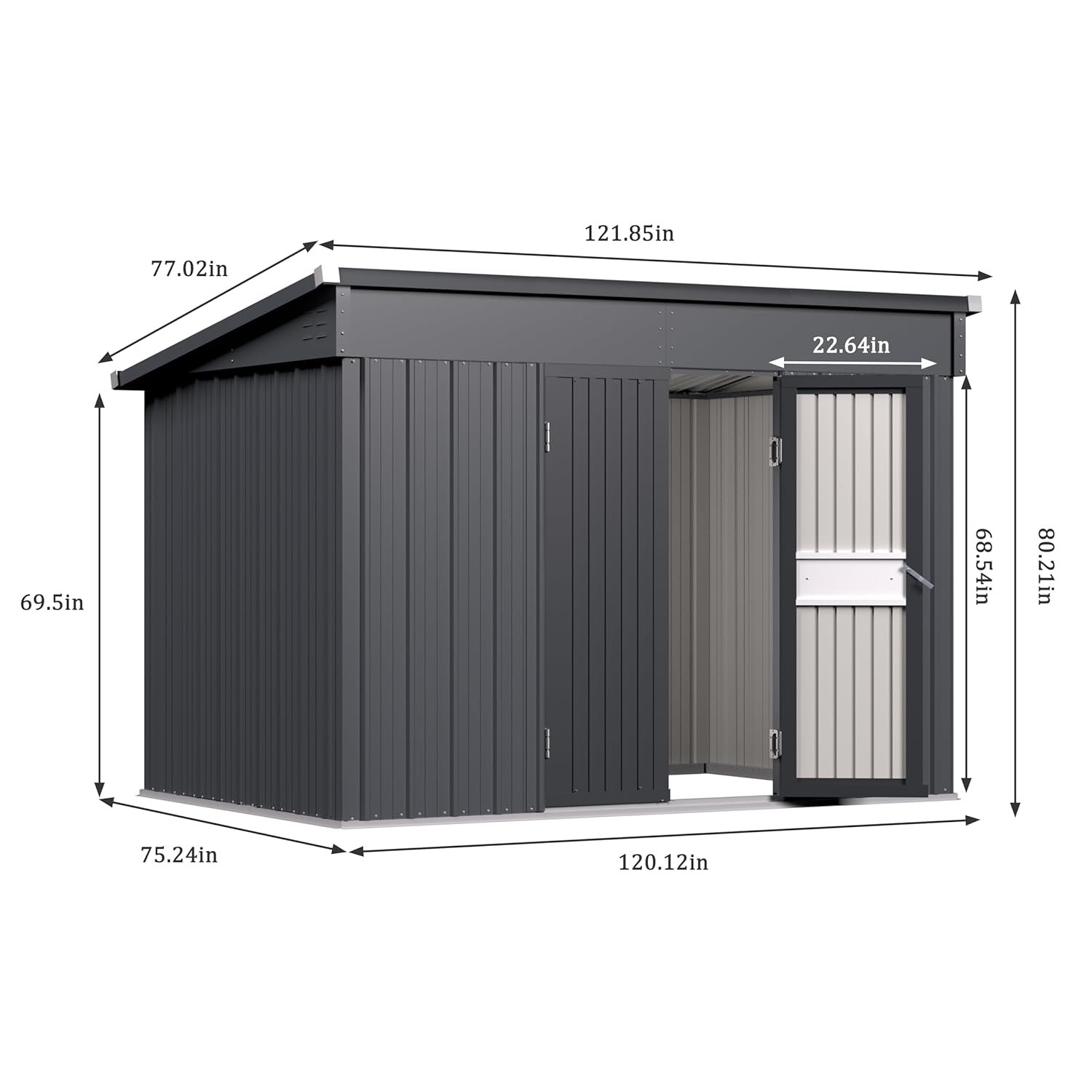 Yardenaler 6x10 FT Metal Outdoor Storage Shed, Garden Tool Shed Kit with 2 Doors & Keyed Locking, Waterproof Patio Utility Tool Shed for Backyard and Garden, Gray Yardenaler 6x10 FT Metal Outdoor Storage Shed, Garden Tool Shed Kit with 2 Doors & Keyed Locking, Waterproof Patio Utility Tool Shed for Backyard and Garden, Gray